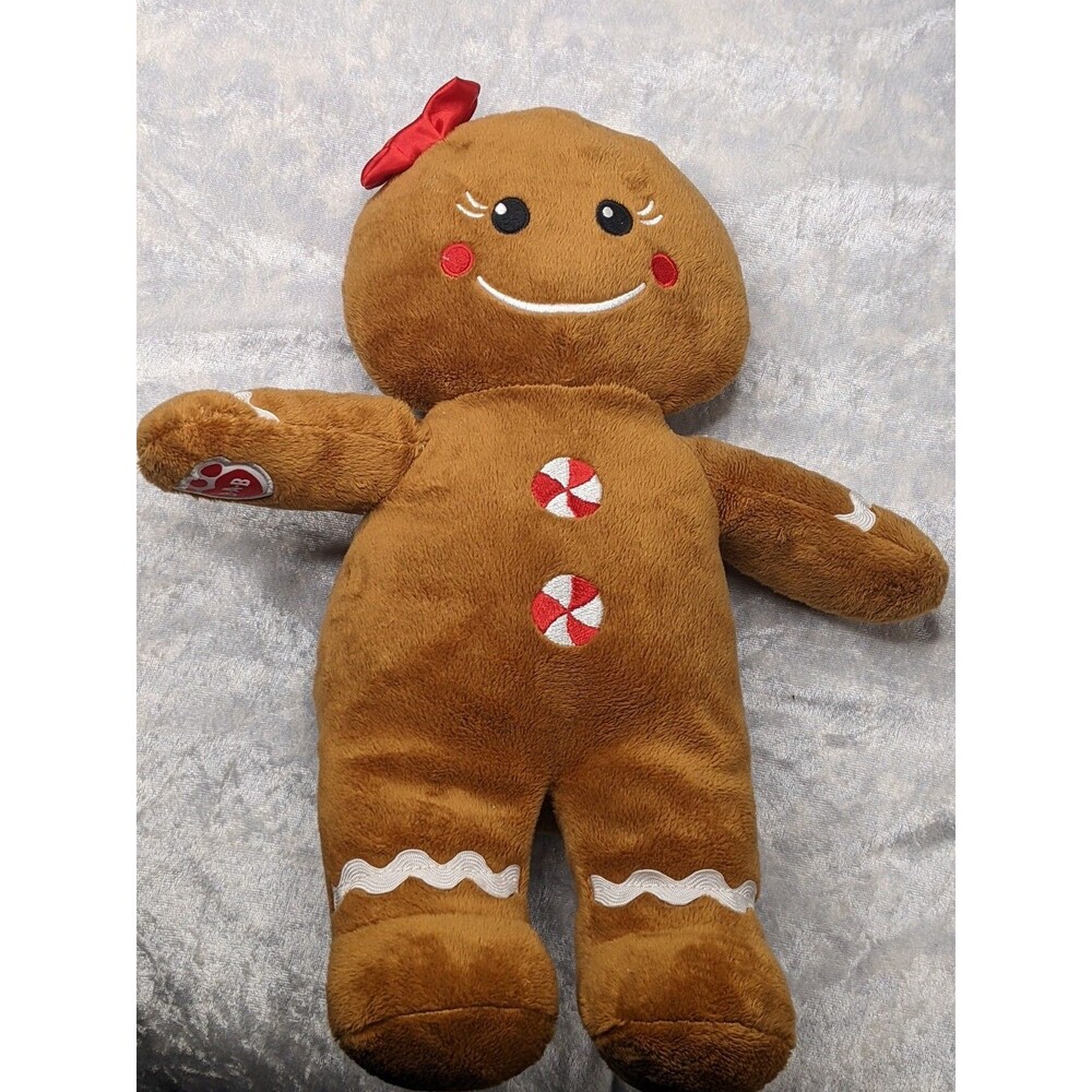 Build-a-Bear Workshop BAB Gingerbread GIRL Christmas 15” Plush Buddy Bow gift